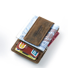 Free shipping hot sell Men Genuine Leather Wallet Business Casual Credit Card ID Holder with Strong