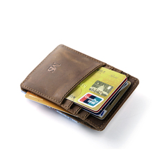 Free shipping hot sell Men Genuine Leather Wallet Business Casual Credit Card ID Holder with Strong