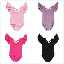 FREE SHIPPING New children girls black pink purple Hotpink Lycra cotton sleeveless dance gymnastics leotard skirt