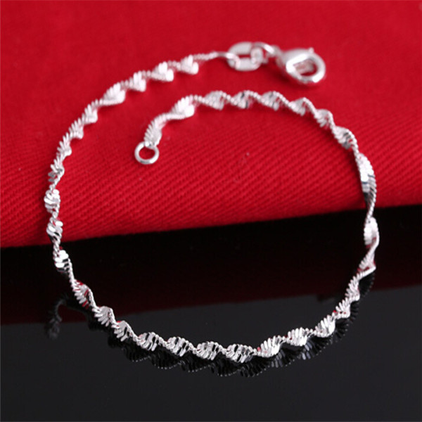 Wholesale Jewelry Pulseras 925 Silver Bracelet Charm Bracelets for women Bracelets bangles BG122