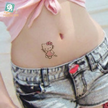 Waterproof Disposable Tattoo Sticker Female Belly Waist Cute Cartoon Pattern Stickers For Children Temporary Tattoo Decals