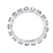 2015 3 pcs Elastic Silver Tone single row rhinestone toe ring 3mm