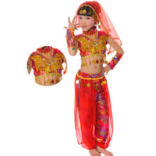 2015 New Girl Belly Dance Top Costume Pants Veil Paillette Performance Exercises Dancewear Gypsy Dress Danza