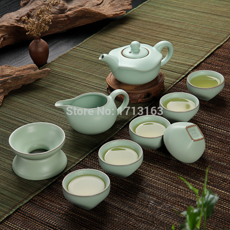 3 kinds RUYAO celadon tea set Chinese famous RU kiln porcelain tea set elegant design made