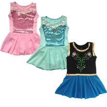New 2015 Kids girls clothes cute cartoon Dress 3colors nice Clothes lovely baby girls dress