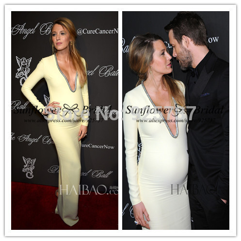 celebrity-dress-plus-size-formal-dresses-pregnancy-long-sleeve-dresses ...