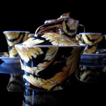17pcs set Royal bone china coffee cup European creative ceramic coffee drinkware Continental coffee tea cups