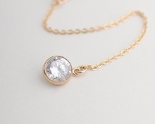 Free Shipping new trendy women necklace Gold Plated Fatima Hand Chain Bar pendant Necklace crystal women