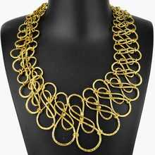 New Fashion Jewelry Multi layers necklace for Women Gold Plated Collar Necklace Cluster Chain Statement Pendant