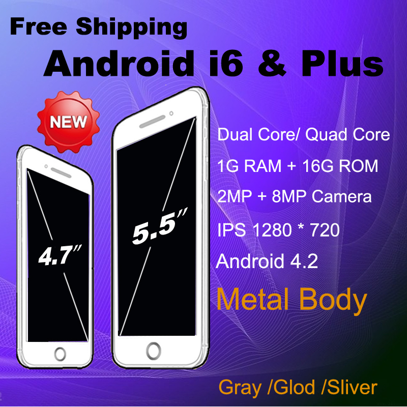 New Goophone i6s phone 4 7inch Android Smart Phone 6 Plus1280 720 IPS Screen 1G RAM