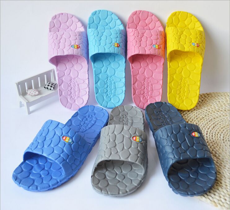 New  couples home slippers couples Cube   / Water summer / and slippers / for bathroom Cobbles