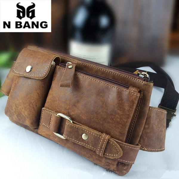 2015 Vintage 100% Cow Genuine Leather Men Messenger Bags For Men