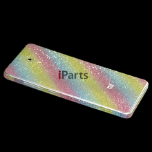 2pcs Sparkle Bling Glitter Rainbow Vinyl Skin Sticker Case Cover Full Body Protector for Xiaomi 4 Miui M4 Mi4