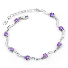 fashion crystal bracelet for women 2015 newest gift in jewelry vintage sterling silver bracelet bangles fine jewerlry