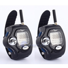 2pcs/Pair Portable Digital Two 2-Way Free Talker Walkie Talkie Radio Wrist Watch Free Shipping