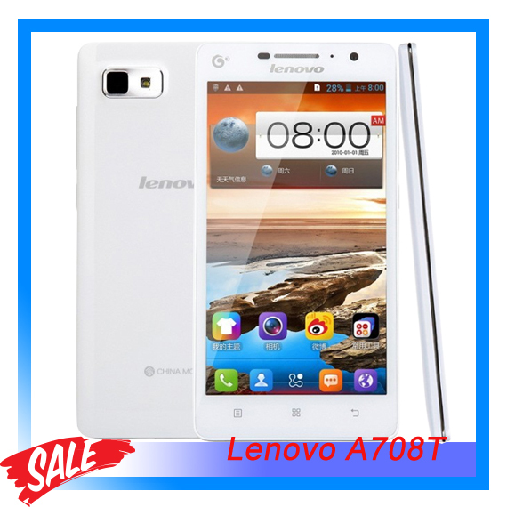 Original Lenovo A708T RAM 1GB ROM 8GB 5 5 inch Android 4 2 Smart Phone MTK6582M