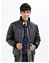 2015 New Arrival Mandarin Collar Zipper Regular Thick Spliced Men s Cotton Jackets Winter Warm Pu