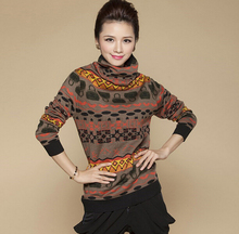 New 2015 cashmere sweater women Plus size turtleneck pullover sweater female vintage sweater heap turtleneck sweater