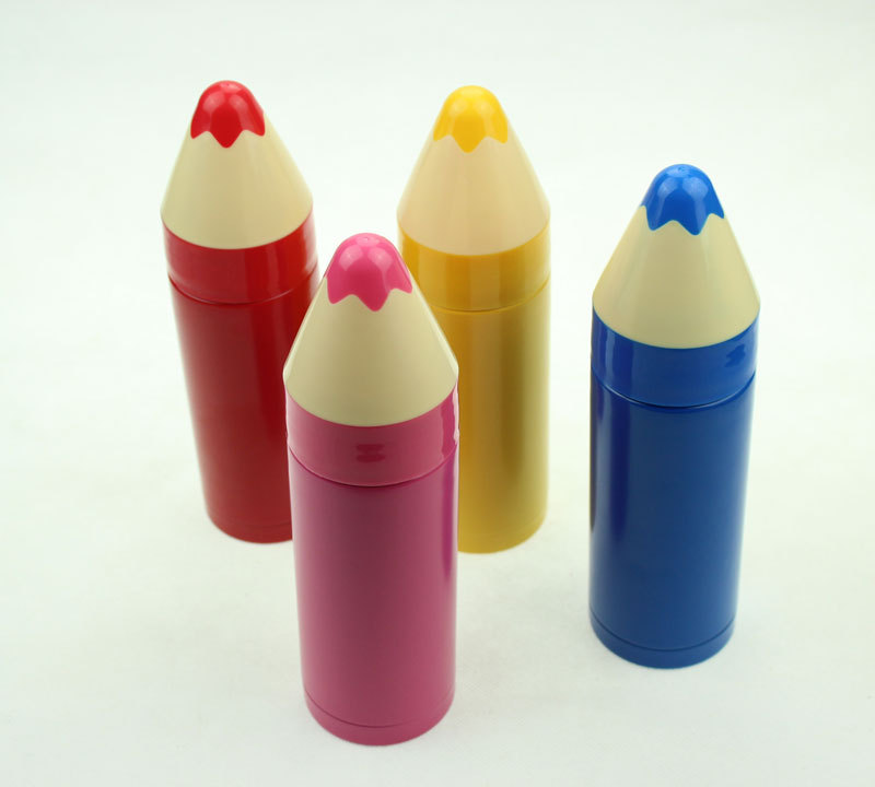 Colorful Pencil Shaped Mug Stainless Steel Insulation Cup Seal Bottle Thermos Children s Drinkware