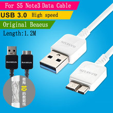 1pcs/Lot 1.2M Original  Micro USB 3.0 Data Cable For Samsung Galaxy S5 I9600 Galaxy Note3 3 Note4 Charger Cable  Free shipping