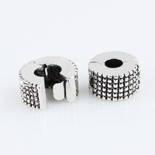 Alloy Beads Spot Round Chamilia DIY beads Stopper Spacer Murano Checkerboard Bead Charm Fit For Pandora Bracelet Charms 0303