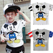 Mickey Minnie Baby Boys Girls Short Sleeve Tops T Shirts Clothes 2 7Y