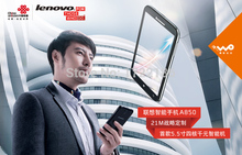 Lenovo A850 Cell Phones MTK6582 Quad Core Android 4.2 5.5 Inch 1GB RAM + 4GB ROM 5mp GPS Multi Language Smart Phone