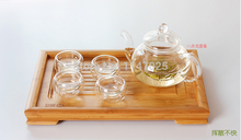 2015 new heat reistant glass teapot 600ml 6 double wall glass tea cups 7pcs set coffee