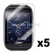 New 5x CLEAR LCD Screen Protector Guard Cover Film Shield For Samsung Gear S SM-R750 film Free shipping