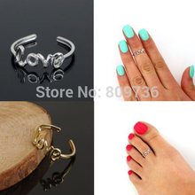 1Pc Hot Europe Girl Simple Stylish Adjustable Open Letter Love Toe Ring Foot Beach Jewelry Women Celebrity Fad Drop Free