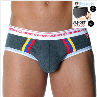 free shipping AC male cotton underwear men andrew christian sexy men boxers underwear comfortable AC cup