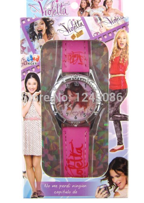  1 pcs lot girls Violetta watches with boxes Kids Cartoon Wristwatches Children party supplies best