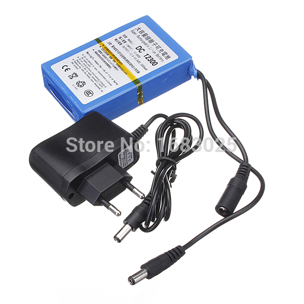 New 12V 3000mAh Lithium ion Super Rechargeable Battery Charger Pack AC Charger 2368 EU High Volume