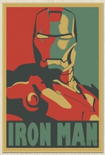 Iron Movie Man Cartoon Style Vintage Paper Wall Art Poster (30*45cm)