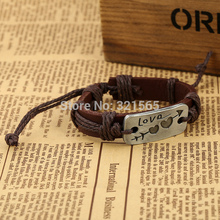 Cupid Match Up Double Heart Love Genuine leather upper Bracelet Romantic Gift for Lovers Super Value