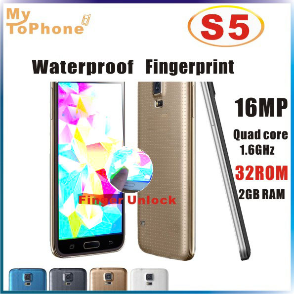 Free Shipping 2G Ram 16G Rom Octa core 5 1 Healthcare S5 PHONE Fingerprint G900 waterproof