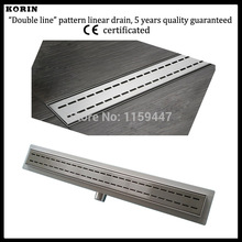 500mm «Double» Style Stainless Steel 304 Linear Shower Drain, Horizontal Drain, Shower Floor Waste, Shower Channel