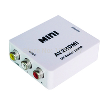 Super Quality RCA AV to HDMI Converter Adapter Mini Composite CVBS to HDMI AV2HDMI Converter 1080P