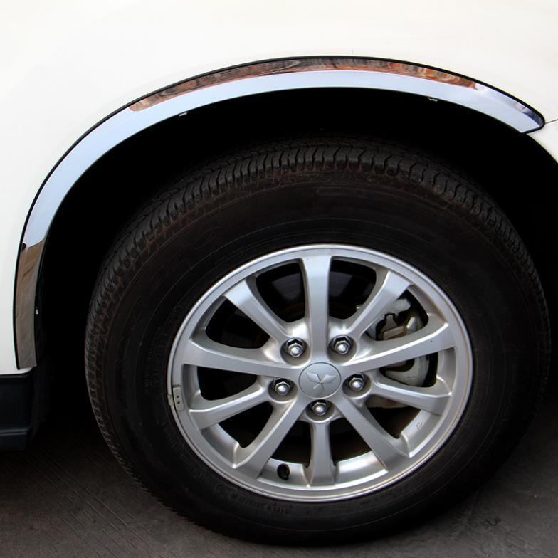 FENDER FLARES Wheel Extension Wheel Arches Stainless Steel Silver for MITSUBISHI ASX MITSUBISHI ASX Accessories 2013