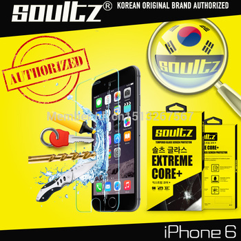 Оригинал корея SOULTZ премиум закаленное стекло экран протектор для iPhone 6 4.7 дюймов 9 H защитная пленка с розничной упаковке
