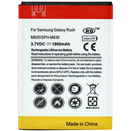 1900mAh High Capacity Li ion Mobile Phone Battery for Samsung Galaxy Rush M830 SPH M830