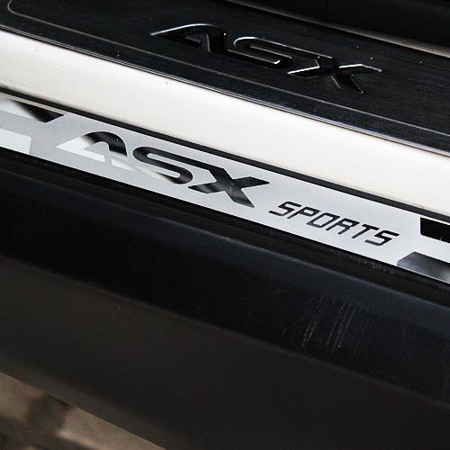 Car stainless steel scuff plate under door sill 2pcs car accessories for MITSUBISHI ASX MITSUBISHI ASX