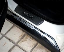 Car stainless steel scuff plate under door sill 2pcs car accessories for MITSUBISHI ASX MITSUBISHI ASX