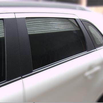 Free shipping Car column carbon fiber stickers 6pcs for MITSUBISHI ASX Accessories MITSUBISHI ASX Accessories