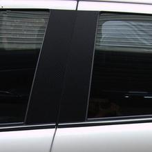 Free shipping Car column carbon fiber stickers 6pcs for MITSUBISHI ASX Accessories MITSUBISHI ASX Accessories