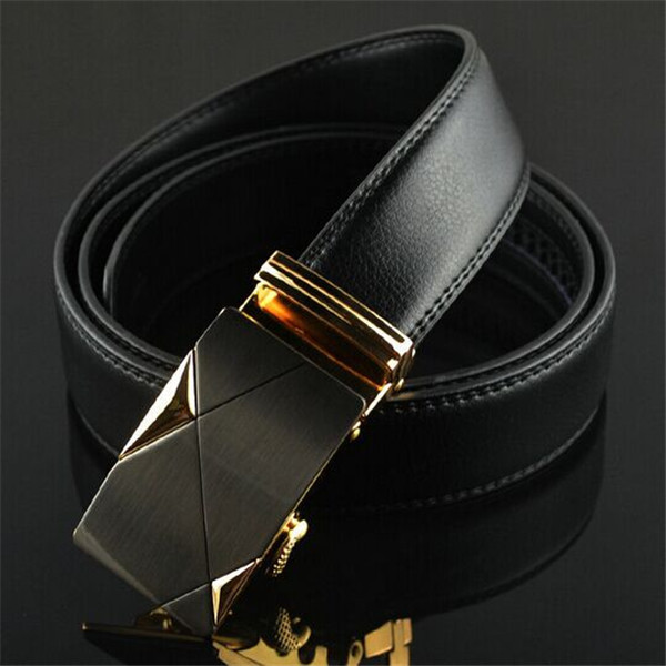 Y16 Mens Luxury Brand Belt Send a Friend a Gift Golden And Black Genuine Leather Belt
