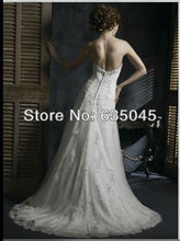 2015 New Style Custom Made Romantic Vestido De Noiva Tulle Crystal Beading Pleat Bow A Line
