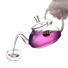 2015 hot selling 7pcs set high temperature resistant glass teapot 1pc 600ml teapot 6pcs 50ml glass