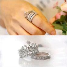 2015 New Design Women Imperial Crown Circle Rings Women Fashion Jewelry