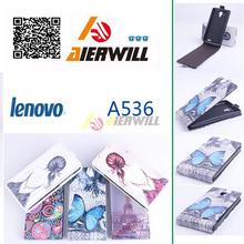 Aierwill – Luxury Colored Painting Protector Leather Flip Case Cover Up and down For Lenovo A536 Smartphone + Free Shipping